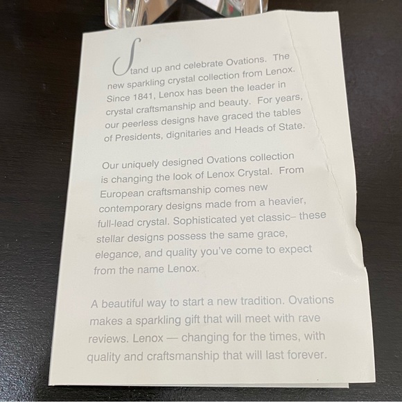 Pair of LENOX Ovations Lighting Starfire 6” Crystal Glass Candle Stick Holders - Picture 16 of 16